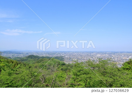 栃木県・栃木市・謙信平から眺める関東平野の景色 栃木県・栃木市・謙信平から眺める関東平野の景色 127036629