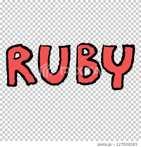 Hand drawn RUBY letters for font, typography, logo, love sticker, compliment, social media post, print, banner, decoration, greeting card, sign, symbol, shirt, clothing Hand drawn RUBY letters for font, typography, logo, love sticker, compliment, social media post, print, banner, decoration, greeting card, sign, symbol, shirt, clothing 127038265