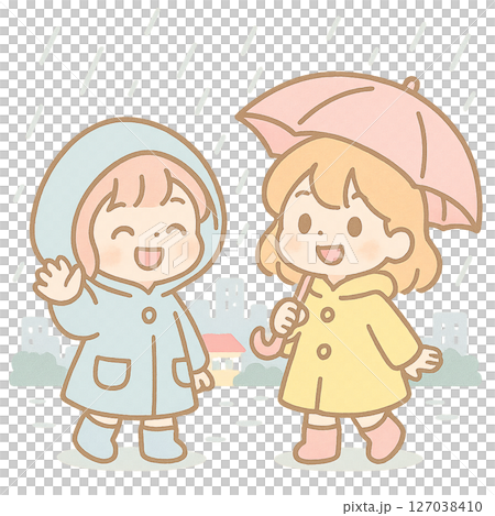 雨・梅雨のイラスト素材 雨・梅雨のイラスト素材 127038410