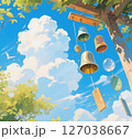 風に揺れる風鈴 127038667