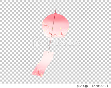 Wind chimes swaying in the wind (red) 127038891