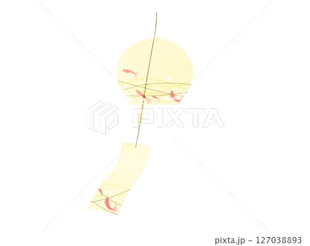 風に揺れる風鈴(黄) 風に揺れる風鈴(黄) 127038893