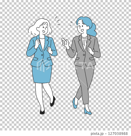 会話中の女性社員 127038988