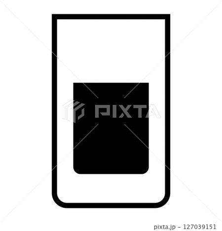 シンプルなグラスのイラスト シンプルなグラスのイラスト 127039151