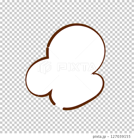 ふわっとした手書き風の吹き出し風イラスト 127039155
