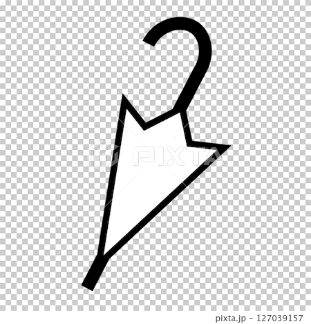 折りたたんだ傘のアイコンイラスト 127039157