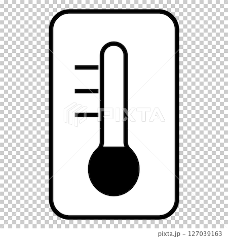 目盛り付きの温度計アイコンのイラスト 127039163