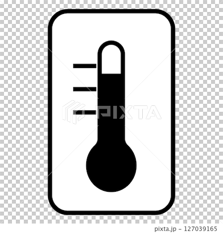 温度を示す温度計アイコンのイラスト 127039165