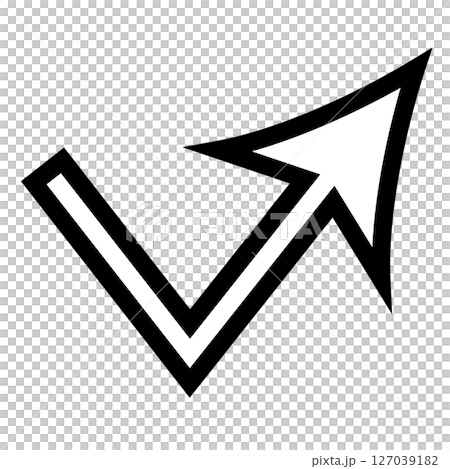 上向き矢印のチェックマークアイコン 127039182