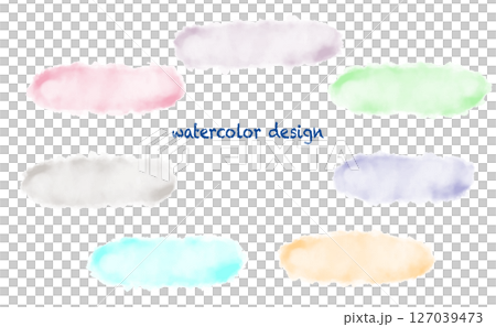 彩色水彩語音氣泡向量插圖集 127039473