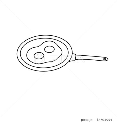 A pan with two eggs in it A pan with two eggs in it 127039541