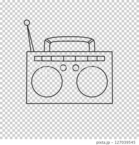 A radio with a remote control A radio with a remote control 127039545