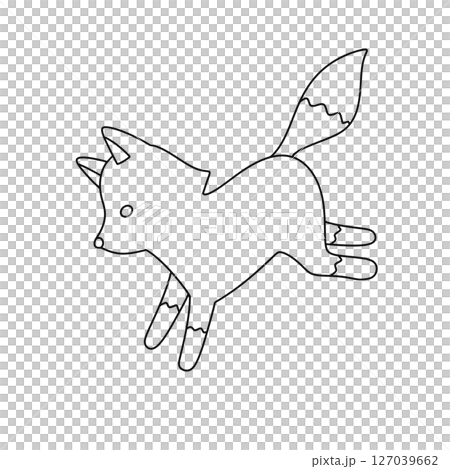 A fox is running in the air 127039662