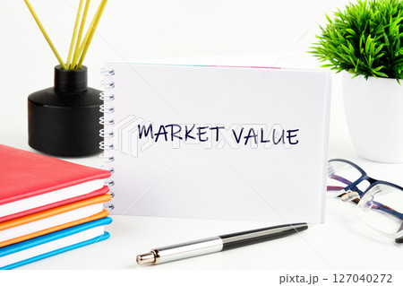 The MARKET VALUE concept phrase. Business concept. A place to copy. Business Team Corporate Marketing Working Concept 127040272