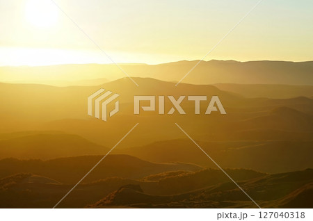 Sunset in the mountains 127040318