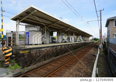 神奈川県小田原市の伊豆箱根鉄道大雄山線飯田岡駅の風景 127040909