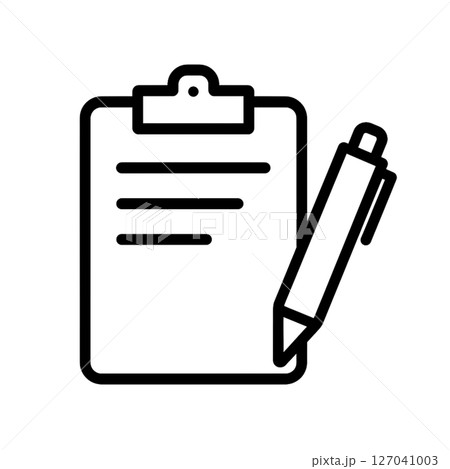 カルテの線画アイコン、素材、イラスト、背景なし、資料作り、医療 127041003