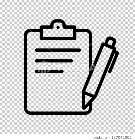 カルテの線画アイコン、素材、イラスト、背景なし、資料作り、医療 127041003