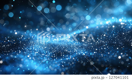 水色のキラキラしたパーティクル 127041101
