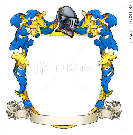 Coat of Arms Crest Family Heraldry Medieval Shield 127041342