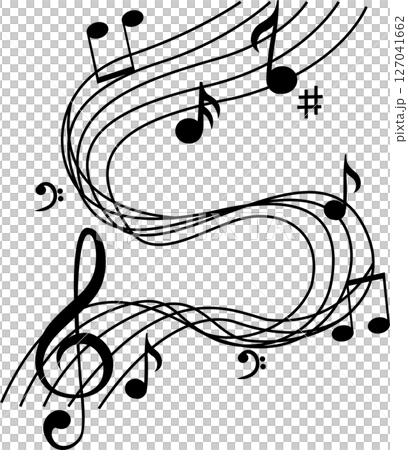 Music notes vector design on white background Music notes vector design on white background 127041662