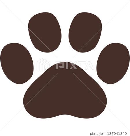 イラスト素材:動物の足跡(ダークブラウン) イラスト素材:動物の足跡(ダークブラウン) 127041840