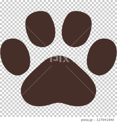 イラスト素材:動物の足跡(ダークブラウン) イラスト素材:動物の足跡(ダークブラウン) 127041840