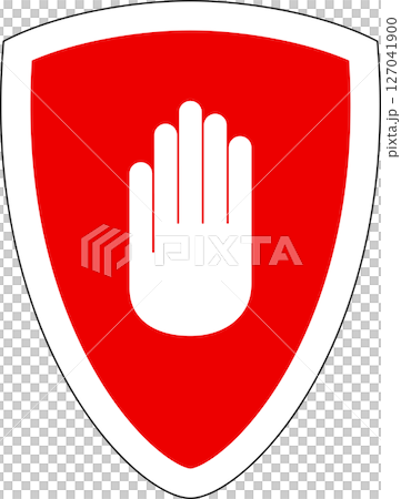 禁止進入紅色盾牌圖標 127041900