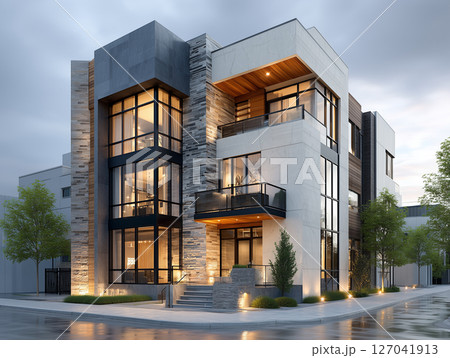 洗練されたデザインのスタイリッシュな新築住宅 127041913