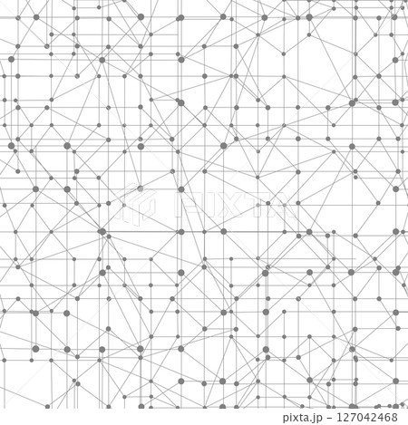 Abstract polygonal space. Dots connected by lines. Abstract wave. Minimalist mesh. 127042468