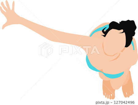 ポーズをとる水着を着た女性のイラスト ポーズをとる水着を着た女性のイラスト 127042496