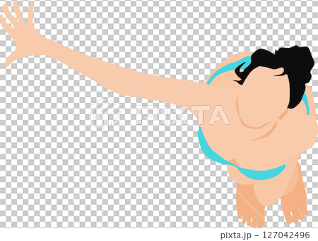 ポーズをとる水着を着た女性のイラスト ポーズをとる水着を着た女性のイラスト 127042496