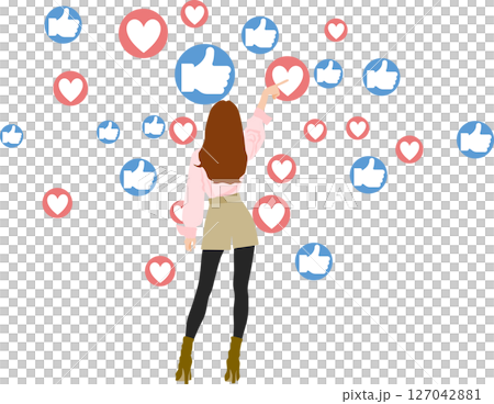 影響者圖形素材插圖 影響者圖形素材插圖 127042881