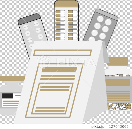 Drug (medicine, dispensing, prescription) graphic illustration Drug (medicine, dispensing, prescription) graphic illustration 127043063