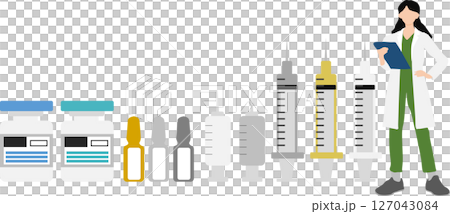 Drug (medicine, dispensing, prescription) graphic illustration 127043084