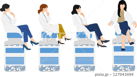 薬剤(薬,調剤,処方箋)のグラフィック素材イラスト 127043094