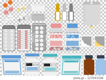 藥品（藥品、配藥、處方）圖形插圖 127043106