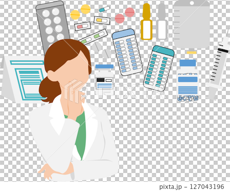 藥品（藥品、配藥、處方）圖形插圖 127043196