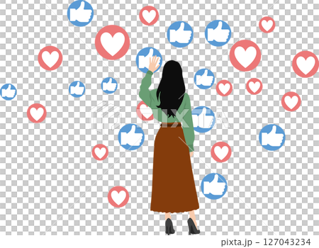 Influencer graphic material illustration Influencer graphic material illustration 127043234