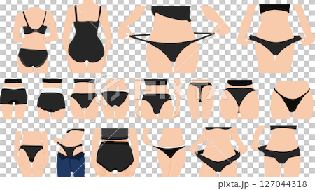 Underwear illustration set Underwear illustration set 127044318