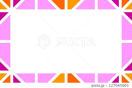 フレーム　幾何学模様　ホワイトスペース 127045003