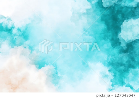 watercolor illustration of cloud 127045047