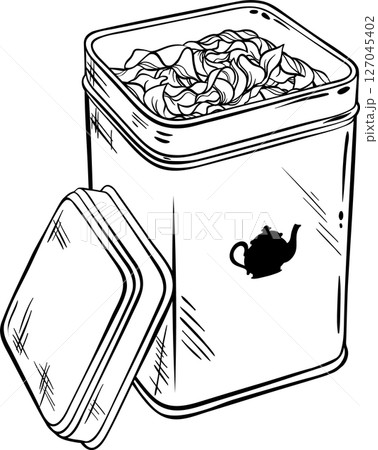 Tin Packaging Outline Illustration. Tin Packaging Outline Illustration. 127045402