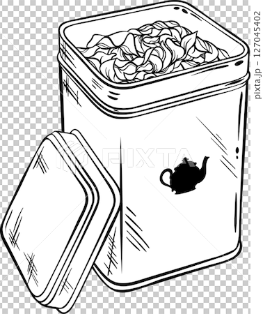 Tin Packaging Outline Illustration. Tin Packaging Outline Illustration. 127045402