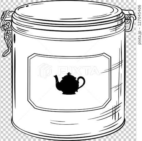 Tin Packaging Outline Illustration. Tin Packaging Outline Illustration. 127045406