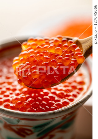 Glistening Ikura Being Served 127045666