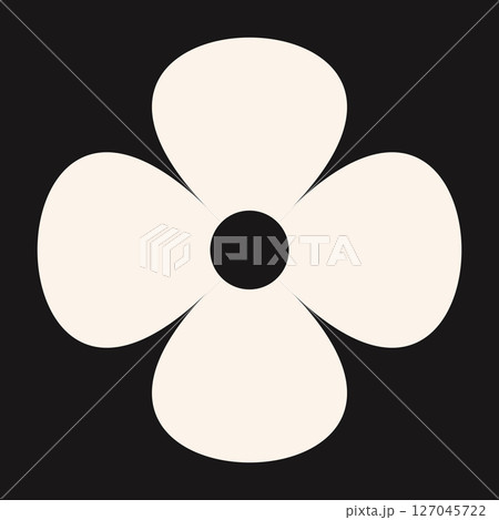 Stylized flower icon with clean petal lines and modern geometric balance. A minimal floral design blending abstract art and natural beauty. Stylized flower icon with clean petal lines and modern geometric balance. A minimal floral design blending abstract art and natural beauty. 127045722