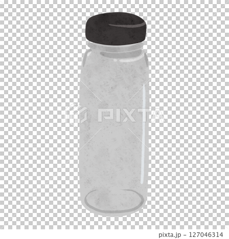 Empty plastic bottle watercolor hand-drawn illustration 127046314