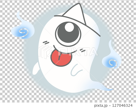 人魂と三角巾おばけ　輪郭無し 127046324