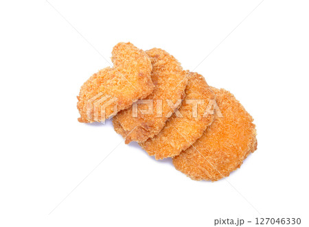 揚げ立ての海老カツ【白背景・切り抜き】 揚げ立ての海老カツ【白背景・切り抜き】 127046330